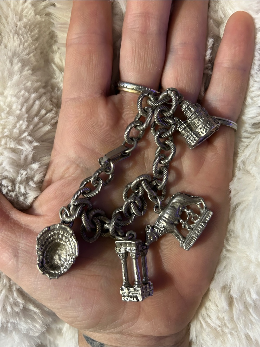 Vintage Italy grand tour charm bracelet